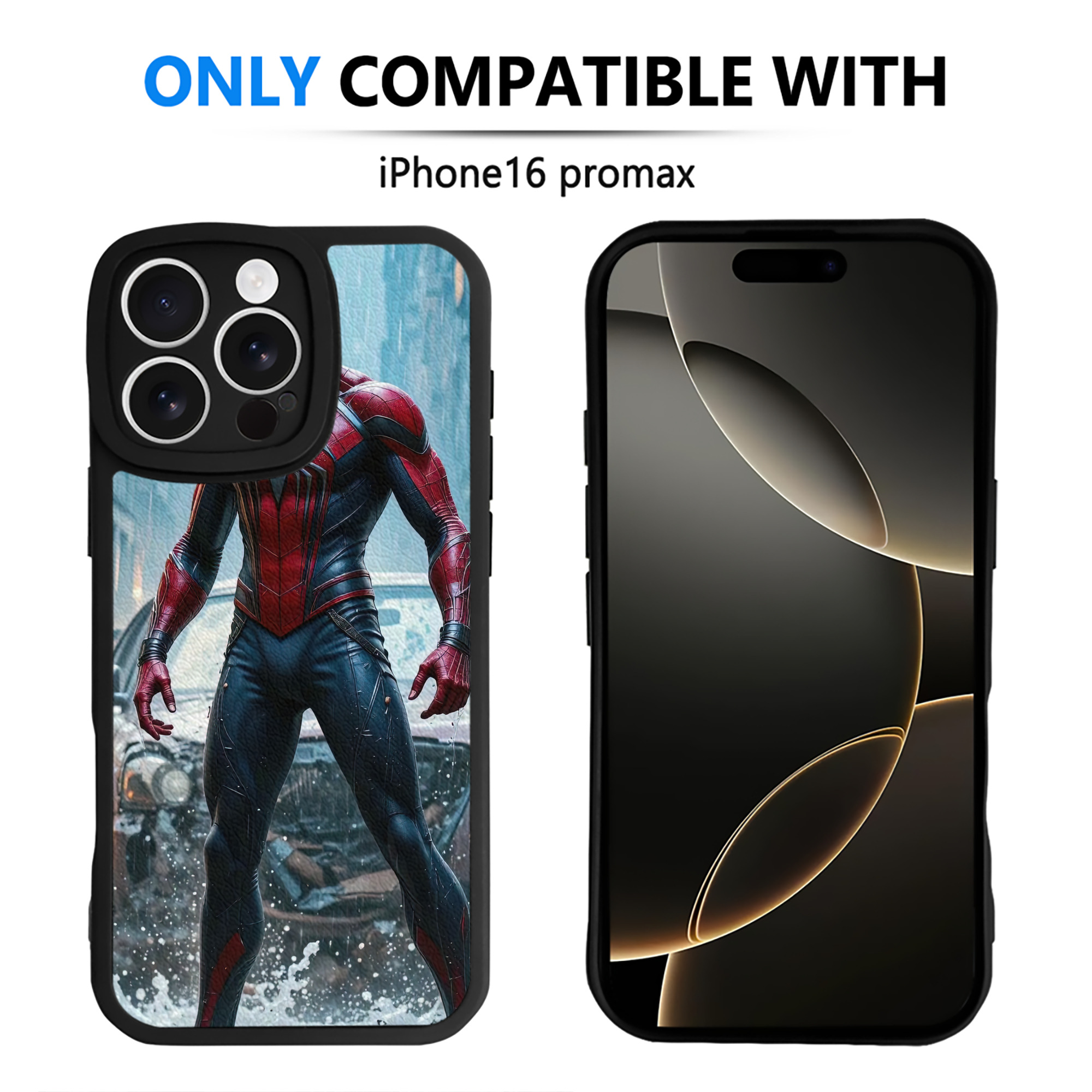 Spider Man スパイダーマン 【iPhone 16シリーズ対応】シリコンスマホケース（レザー調） 材質：シリコン
